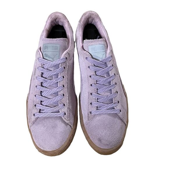 Puma ~ Lavender Suede Lace Up Sneakers ~ size 7 - Picture 1 of 13